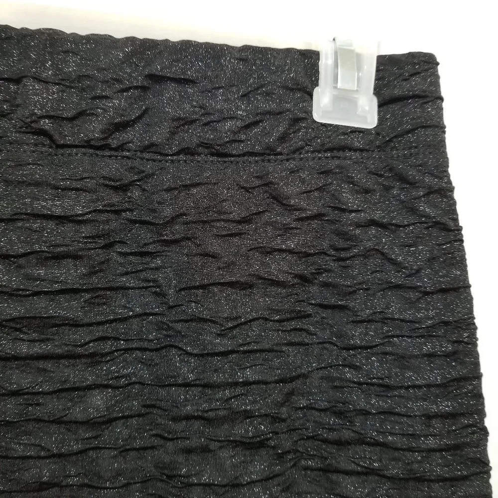 Nollie skirt Medium glittery metallic weave textured elastic pull on waist lined - Picture 9 of 13